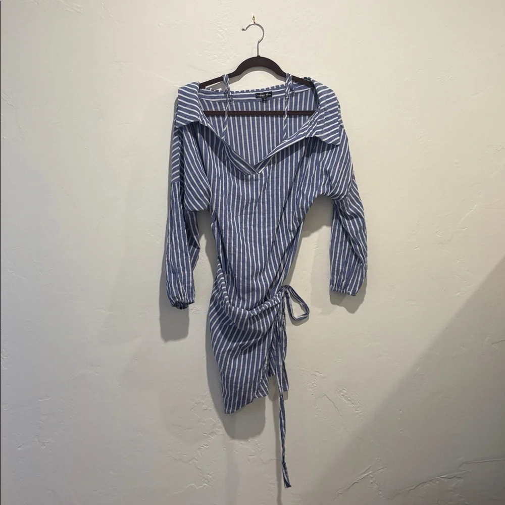 French Kiss Blue and White Striped Top - Picture 1 of 5
